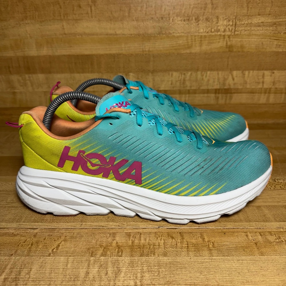 Hoka One One Rincon 3 Mens Running Shoes Blue Yellow 1119395 CEPR Size 10D
